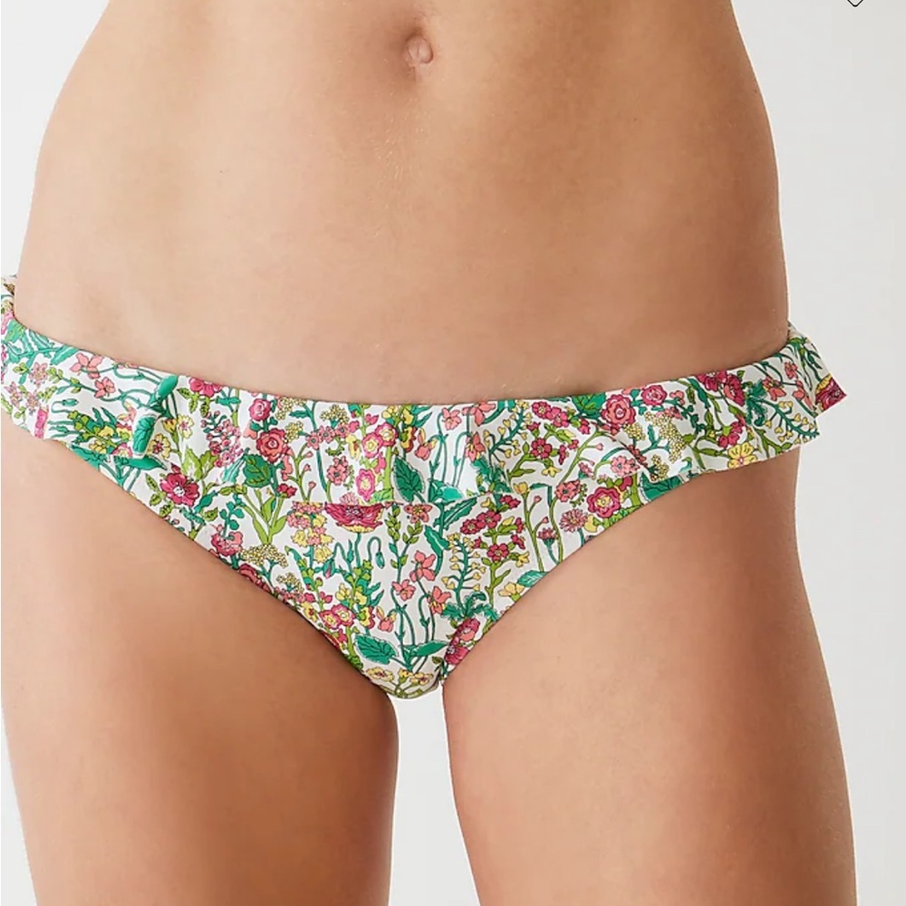 J. Crew Ruffle bikini bottom in Liberty fabric